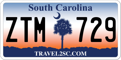 SC license plate ZTM729