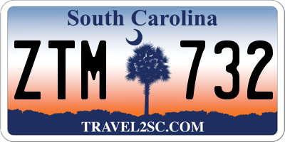 SC license plate ZTM732