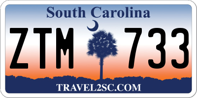 SC license plate ZTM733