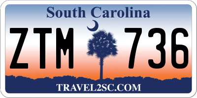 SC license plate ZTM736