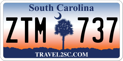 SC license plate ZTM737