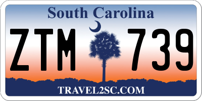 SC license plate ZTM739