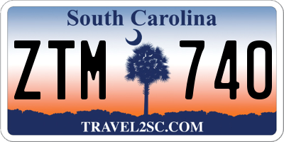 SC license plate ZTM740