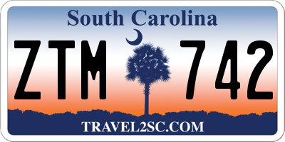 SC license plate ZTM742