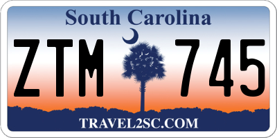 SC license plate ZTM745