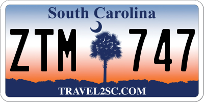 SC license plate ZTM747