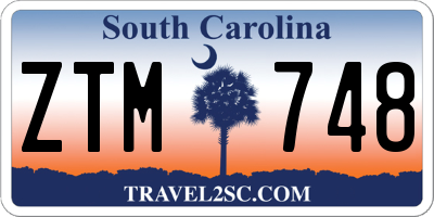 SC license plate ZTM748