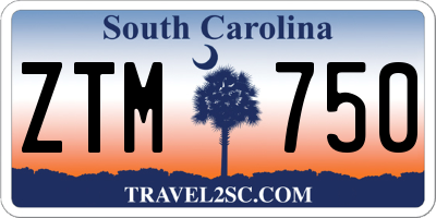 SC license plate ZTM750