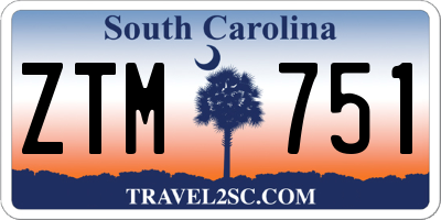 SC license plate ZTM751
