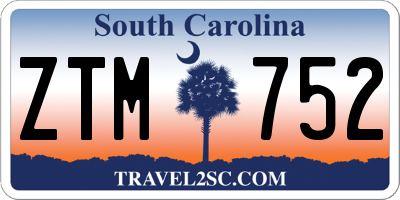 SC license plate ZTM752