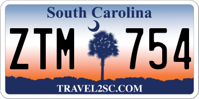 SC license plate ZTM754