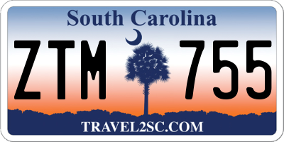SC license plate ZTM755