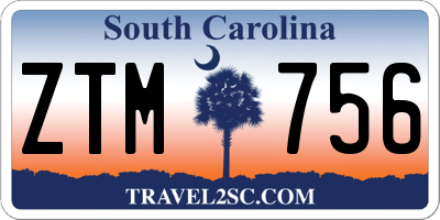 SC license plate ZTM756