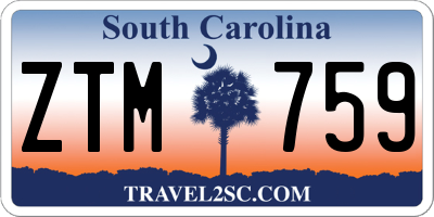 SC license plate ZTM759