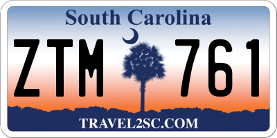 SC license plate ZTM761