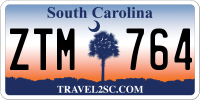 SC license plate ZTM764