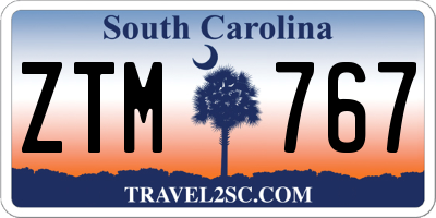 SC license plate ZTM767