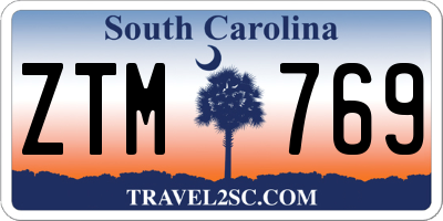 SC license plate ZTM769