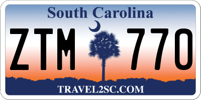 SC license plate ZTM770