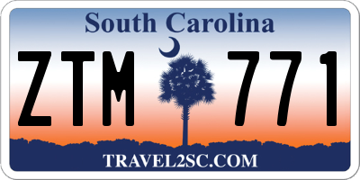 SC license plate ZTM771