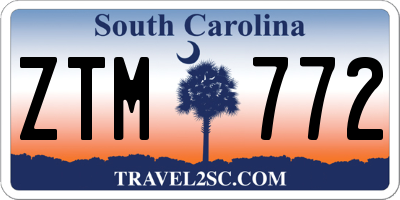 SC license plate ZTM772