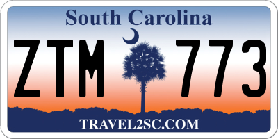 SC license plate ZTM773