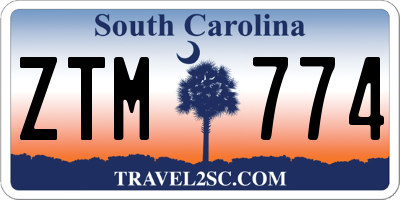 SC license plate ZTM774