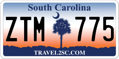 SC license plate ZTM775