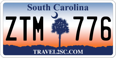 SC license plate ZTM776