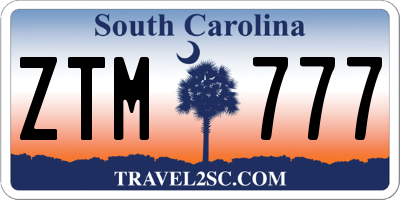 SC license plate ZTM777
