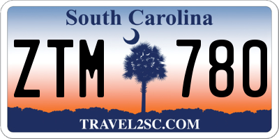 SC license plate ZTM780