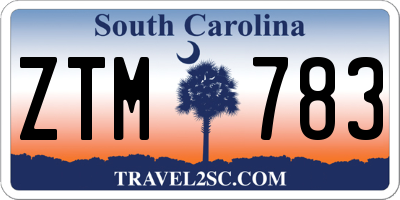 SC license plate ZTM783