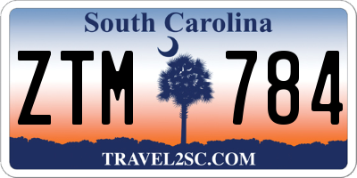 SC license plate ZTM784