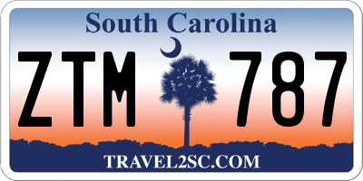 SC license plate ZTM787