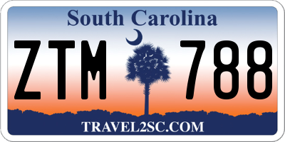 SC license plate ZTM788
