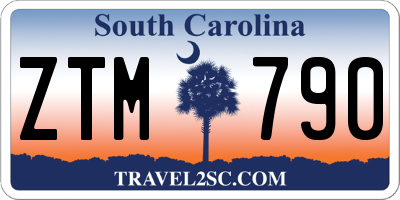 SC license plate ZTM790
