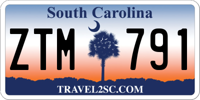 SC license plate ZTM791