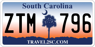 SC license plate ZTM796