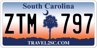SC license plate ZTM797