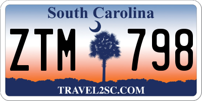 SC license plate ZTM798