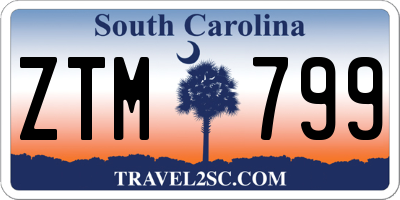 SC license plate ZTM799