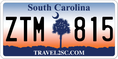 SC license plate ZTM815
