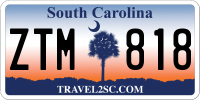 SC license plate ZTM818