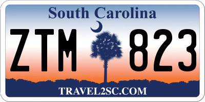 SC license plate ZTM823