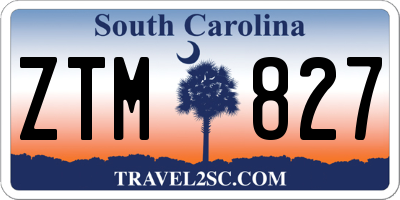 SC license plate ZTM827