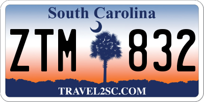 SC license plate ZTM832