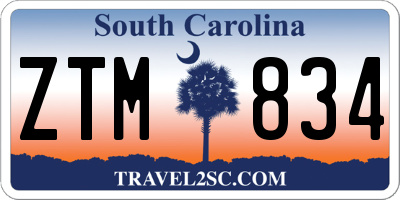 SC license plate ZTM834