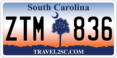 SC license plate ZTM836