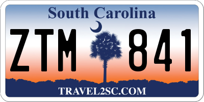 SC license plate ZTM841