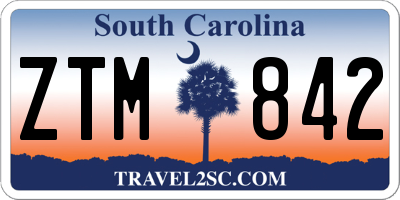 SC license plate ZTM842